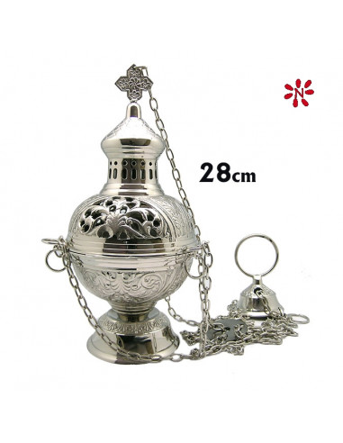 Incensario Metal Niquelado Redondo...