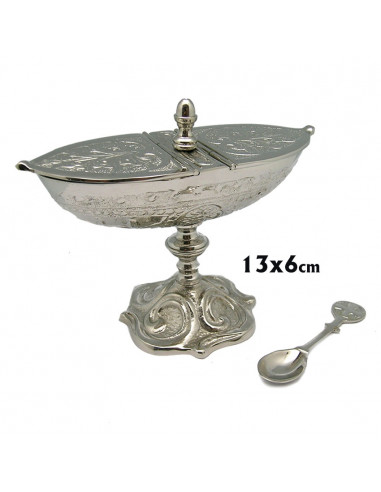 Naveta Niquelada Labrada Con Base...