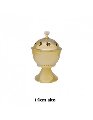 Incensario Dorado 14X8cm Base Lisa...