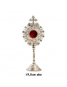 Relicario Plateado con Cruz...