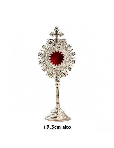 Relicario Plateado con Cruz 19.5cm