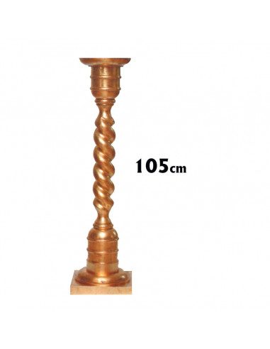 Cirial Madera Dorada Columna...