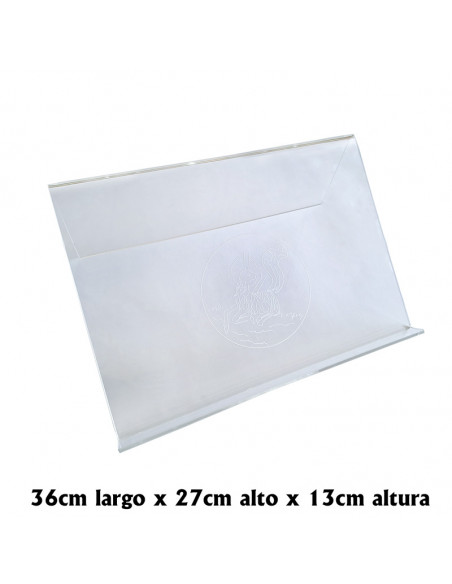 Atril Metacrilato Grabado Cordero 36x27x13cm