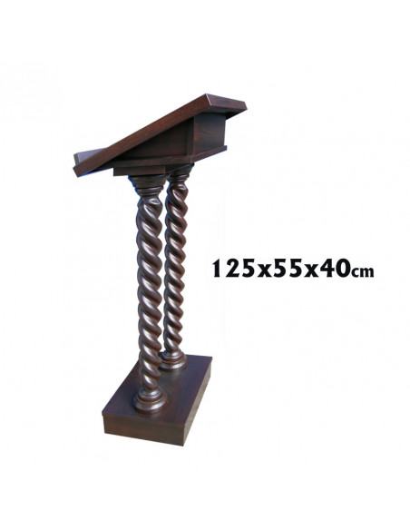 Atril Madera 2 Columnas Color Madera Oscura