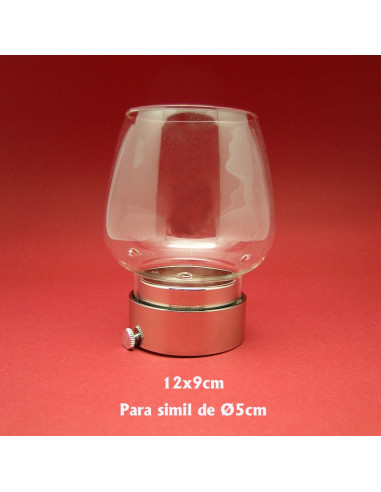 Antiviento Cristal Vela 50mm Tipo Chimenea 9. 5x17cm Tulipa