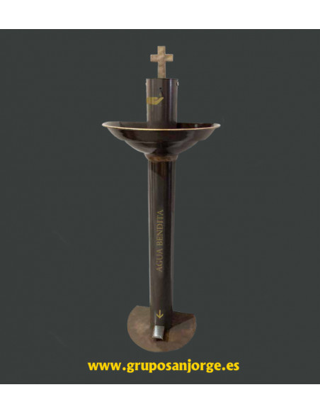 Pila Agua Bendita Con Pie Metal Con Pedal