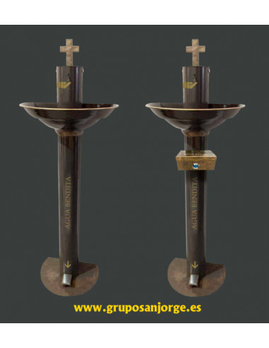 Pila Agua Bendita Con Pie Metal Con...