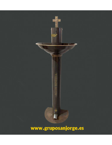 Pila Agua Bendita Con Pie Metal Con Pedal