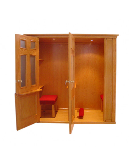 Confesionario Madera A Medida Modelo 3 Medidas 210x100x200cm