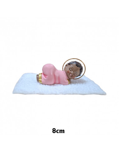 Niño Jesús Culon 8cm Marmolina Rosa