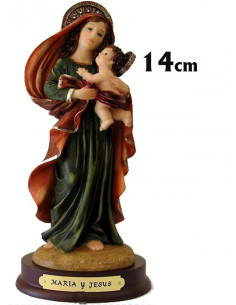 Virgen Con Niño Mar 14Cm