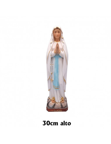 Virgen Lourdes Res 30Cm Decorada