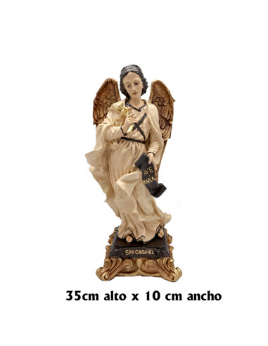 San Gabriel Arcangel Mar 35x10cm Acabado Envejecido
