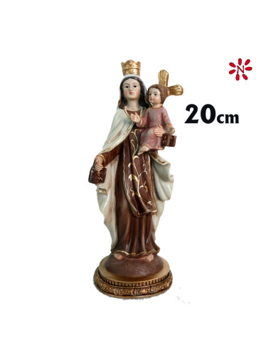 Virgen Carmen Res 20Cm Base Redonda...