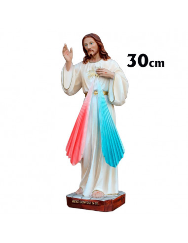 Jesús Misericordioso Res 20cm Decorado