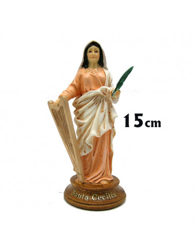 Santa Cecilia Res 15Cm Decorada