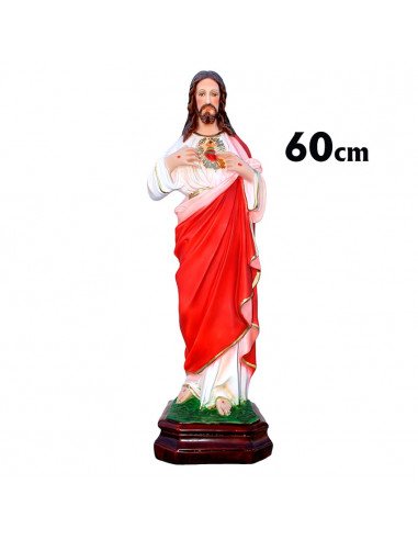 Corazon De Jesús Res 60Cm Decorado Hueco