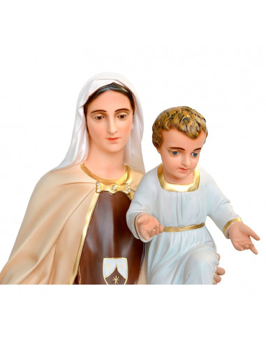 Virgen Carmen Res 100cm Decorada