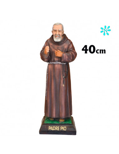San Padre Pio Res 30Cm Decorada