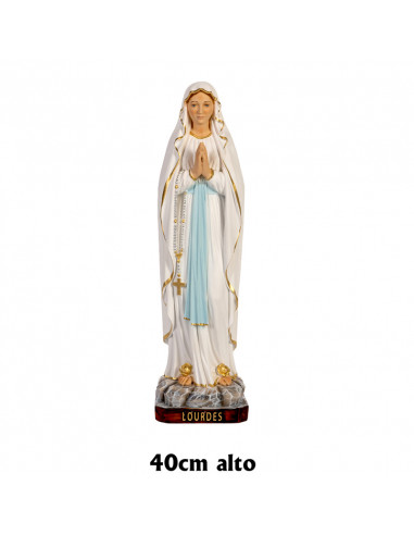 Virgen Lourdes Res 40Cm Decorada