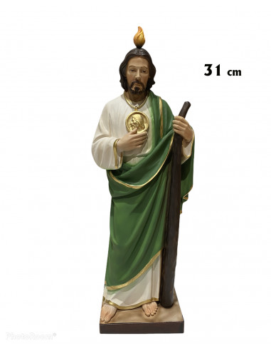 San Judas Res 30Cm Decorado Llama Grande