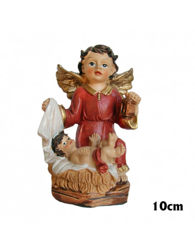 Angel Guarda Res 10Cm Manto Rojizo P36