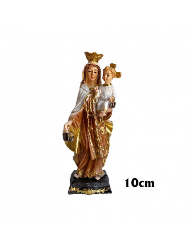 San Antonio Res 30cm Base Redonda Dorada Con Flores P7