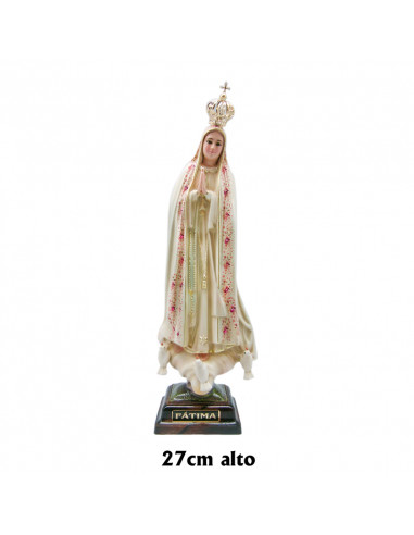 Virgen De Fatima Res 27Cm Envejecida...