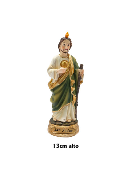San Judas Res 13Cm Pj14 Base Redonda Dorada Con Nombre