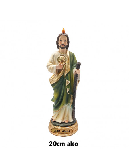 San Judas Res 20Cm Pj7 Base Redonda Dorada Con Nombre