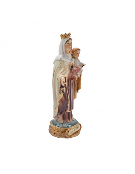 Virgen Carmen Res 13Cm Pj8 Base Redonda Dorada Con Nombre