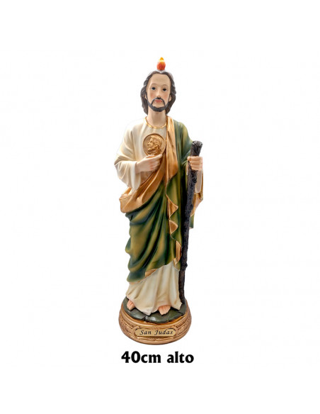 San Judas Res 13Cm Pj14 Base Redonda Dorada Con Nombre