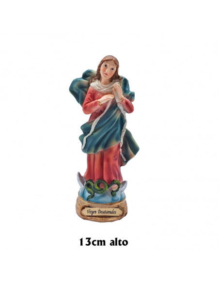 Virgen Desatanudos Res 13Cm Pj10 Base Redonda Dorada Con Nombre