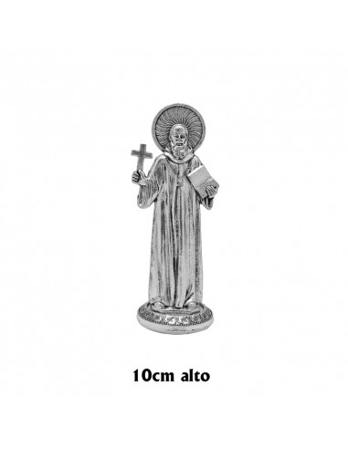 San Benito Metal Niquelado 10cm Base Redonda