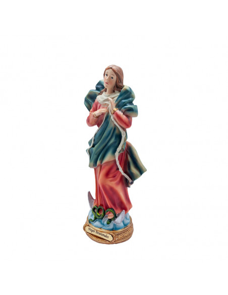 Virgen Desatanudos Res 13Cm Pj10 Base Redonda Dorada Con Nombre