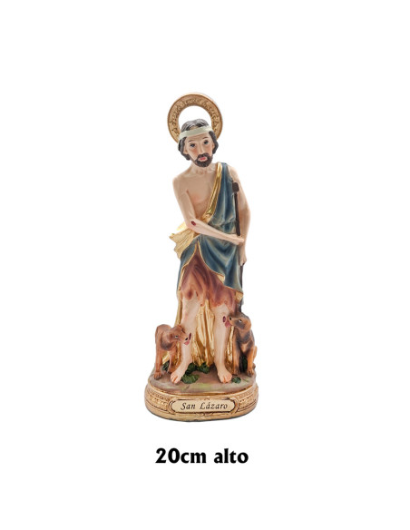 San Lazaro Res 20Cm Pj8 Base Redonda Dorada Con Nombre