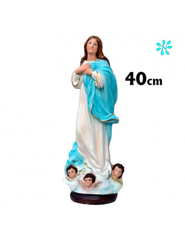 Virgen Milagrosa Res 50cm Decorada Manos Abiertas