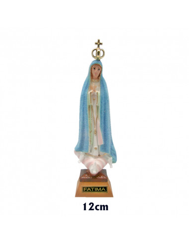 Virgen Fatima 12cm Higrometro Cambia Color Del Manto Con El Tiempo