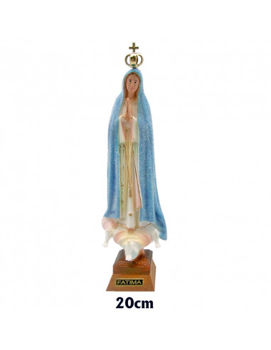 Virgen Fatima 17cm Higrometro Cambia Color Del Manto Con El Tiempo