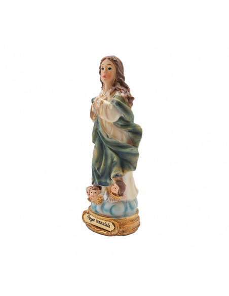 Virgen Inmaculada Res 13Cm Pj10 Base Redonda Dorada Con Nombre
