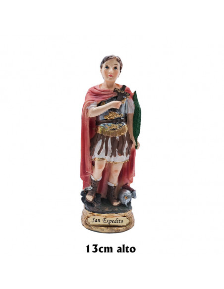 San Expedito Res 13Cm Pj17 Base Redonda Dorada Con Nombre