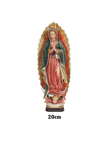 Virgen De Guadalupe Madera 20Cm...