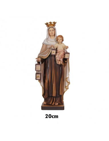 Virgen Del Carmen Madera 20Cm Pintada...