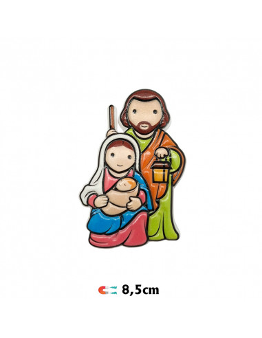 Iman nacimiento Sagrada Familia san jose con farol y baston 8x5cm resina