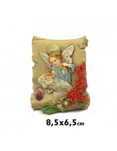 Placa Pergamino Angel Guarda 8. 5X6....