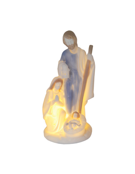 Nacimiento Sagrada Familia Porcelana Color 20. 5X11cm San Jose En Pie