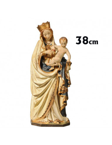 Virgen Madera 38Cm Estilo Gotico...