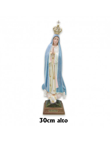 Virgen Fatima 30Cm Higrometro Cambia...