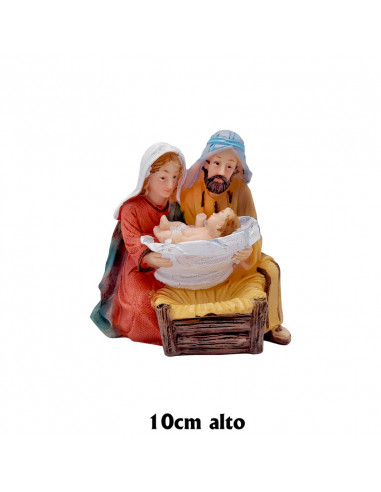 Sagrada Familia Res 8cm Niño en cuna...