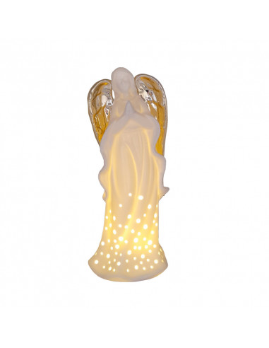 Angel Porcelana Blanca 25X10cm Alas...